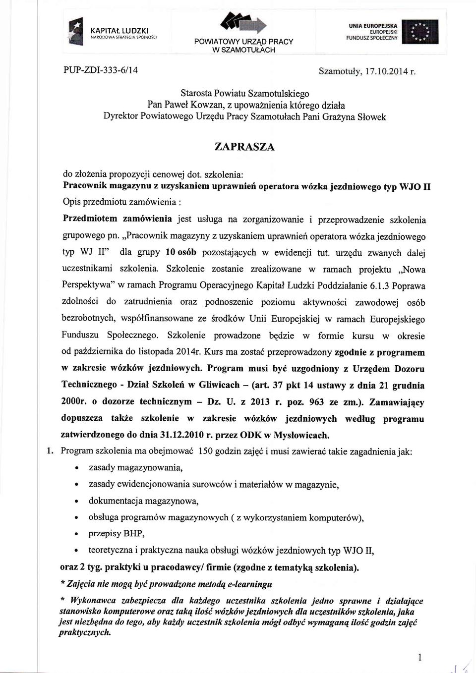 zlohenia propozy cji cenowej dot.