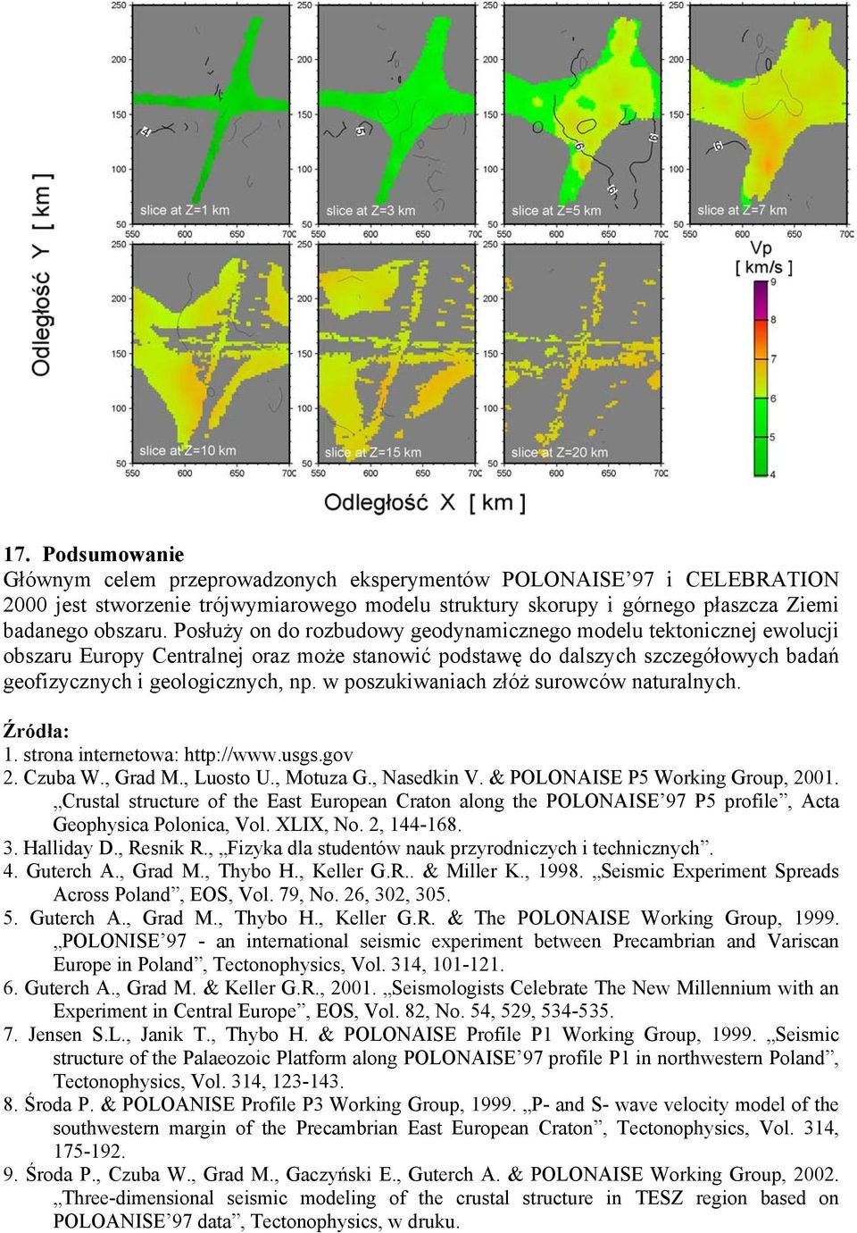 w poszukiwaniach złóż surowców naturalnych. Źródła: 1. strona internetowa: http://www.usgs.gov 2. Czuba W., Grad M., Luosto U., Motuza G., Nasedkin V. & POLONAISE P5 Working Group, 2001.