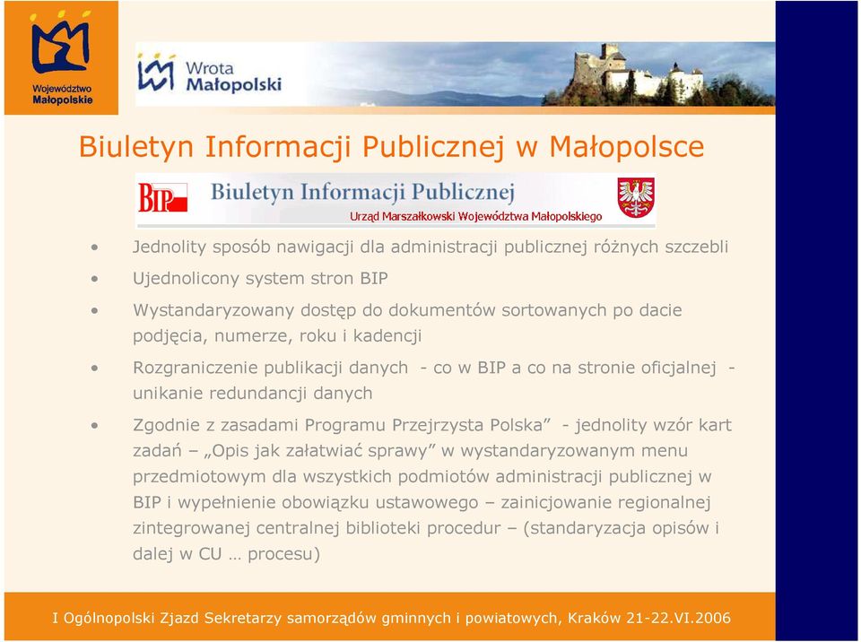 Zgodnie z zasadami Programu Przejrzysta Polska - jednolity wzór kart zadań Opis jak załatwiać sprawy w wystandaryzowanym menu przedmiotowym dla wszystkich podmiotów