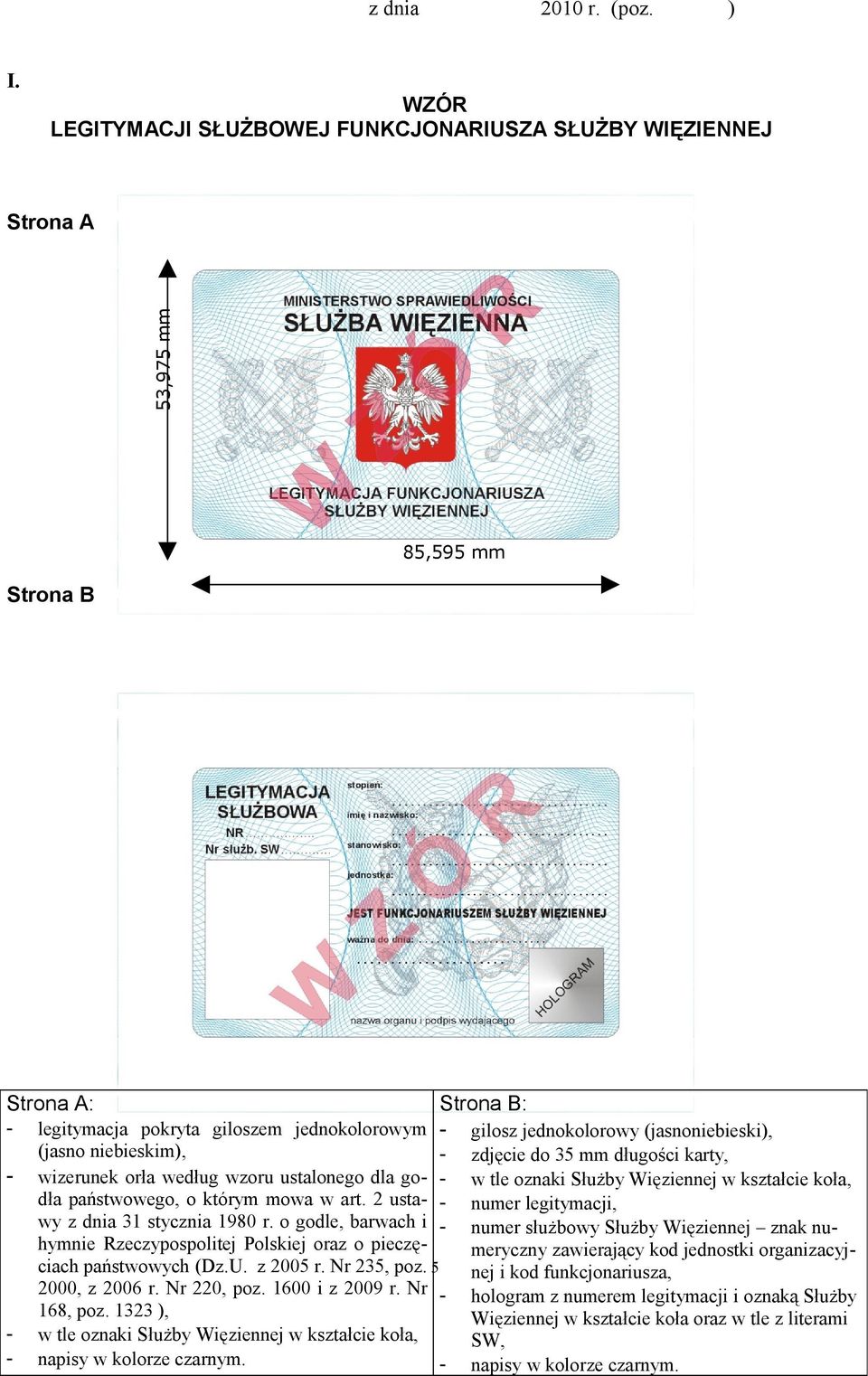 wzoru ustalonego dla godła państwowego, o którym mowa w art. 2 ustawy z dnia 31 stycznia 1980 r. o godle, barwach i hymnie Rzeczypospolitej Polskiej oraz o pieczęciach państwowych (Dz.U. z 2005 r.