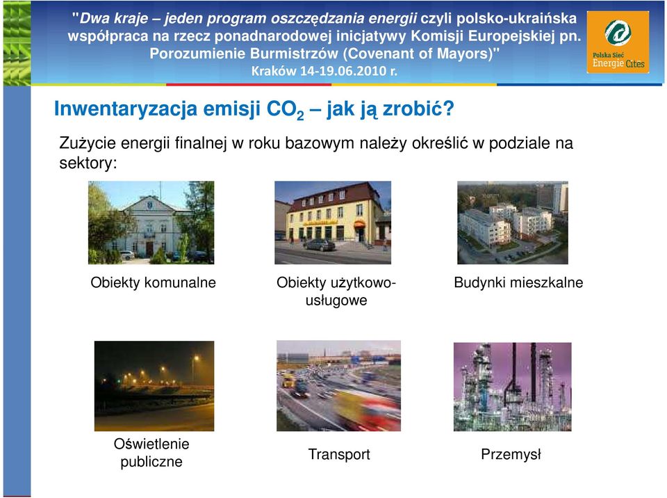 w podziale na sektory: Obiekty komunalne Obiekty