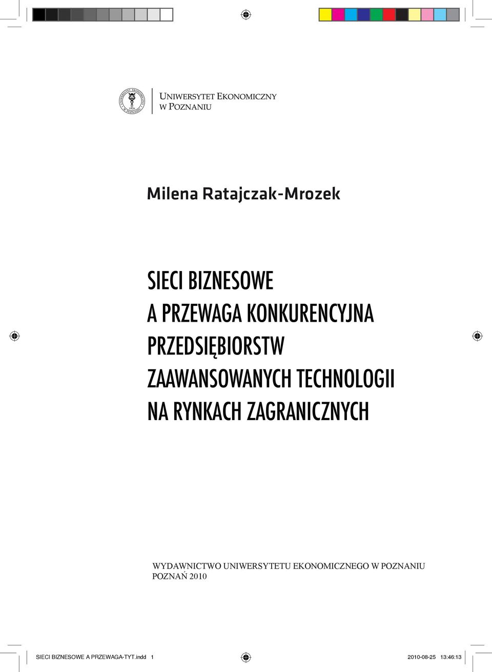 RYNKACH ZAGRANICZNYCH WYDAWNICTWO UNIWERSYTETU EKONOMICZNEGO W