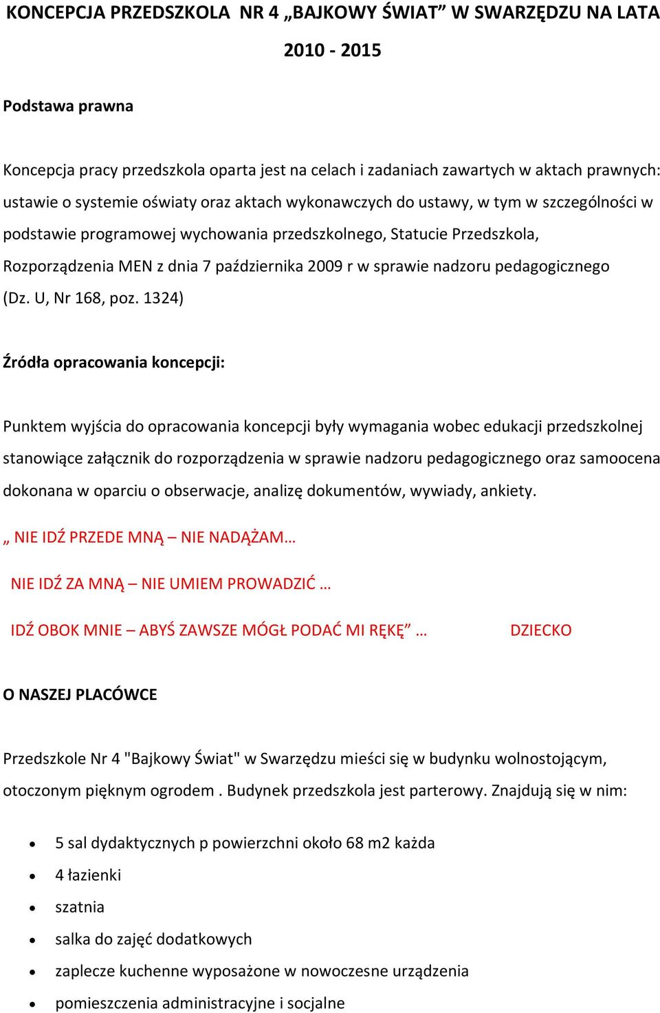 nadzoru pedagogicznego (Dz. U, Nr 168, poz.