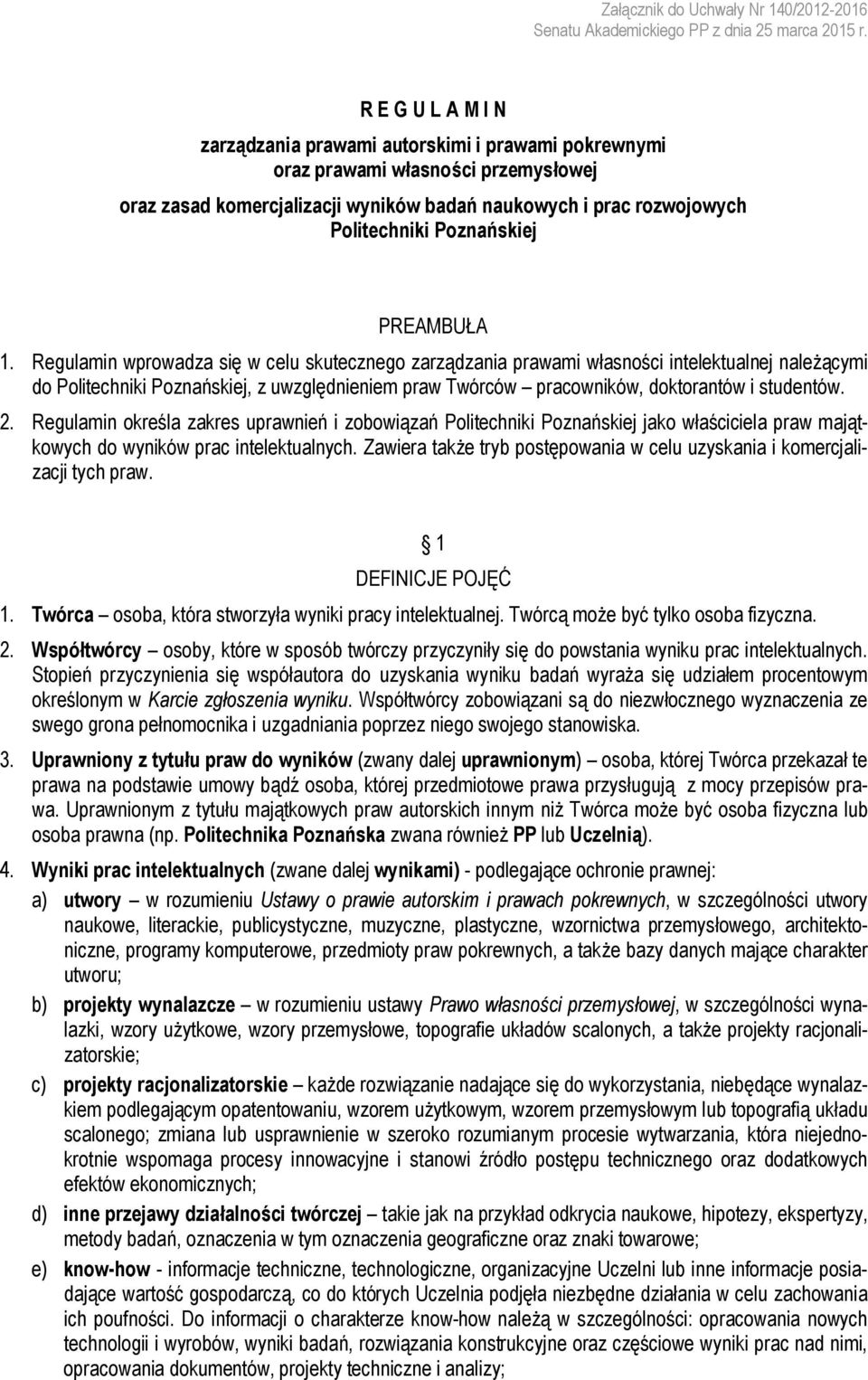 Poznańskiej PREAMBUŁA 1.