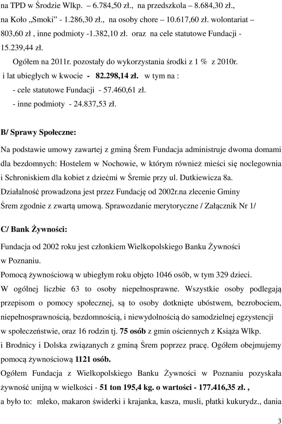 460,61 zł. - inne podmioty - 24.837,53 zł.