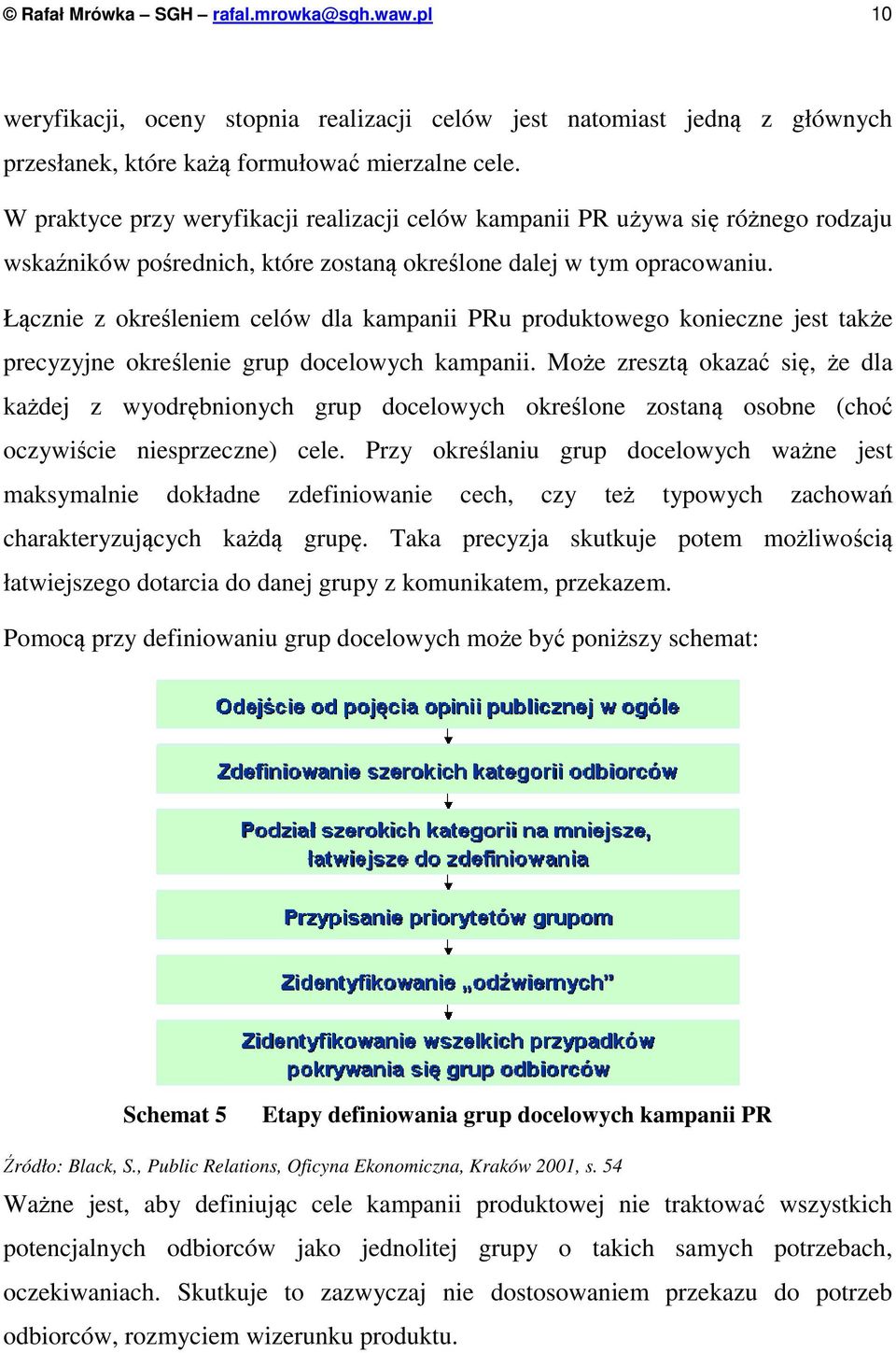 Łącznie z określeniem celów dla kampanii PRu produktowego konieczne jest także precyzyjne określenie grup docelowych kampanii.