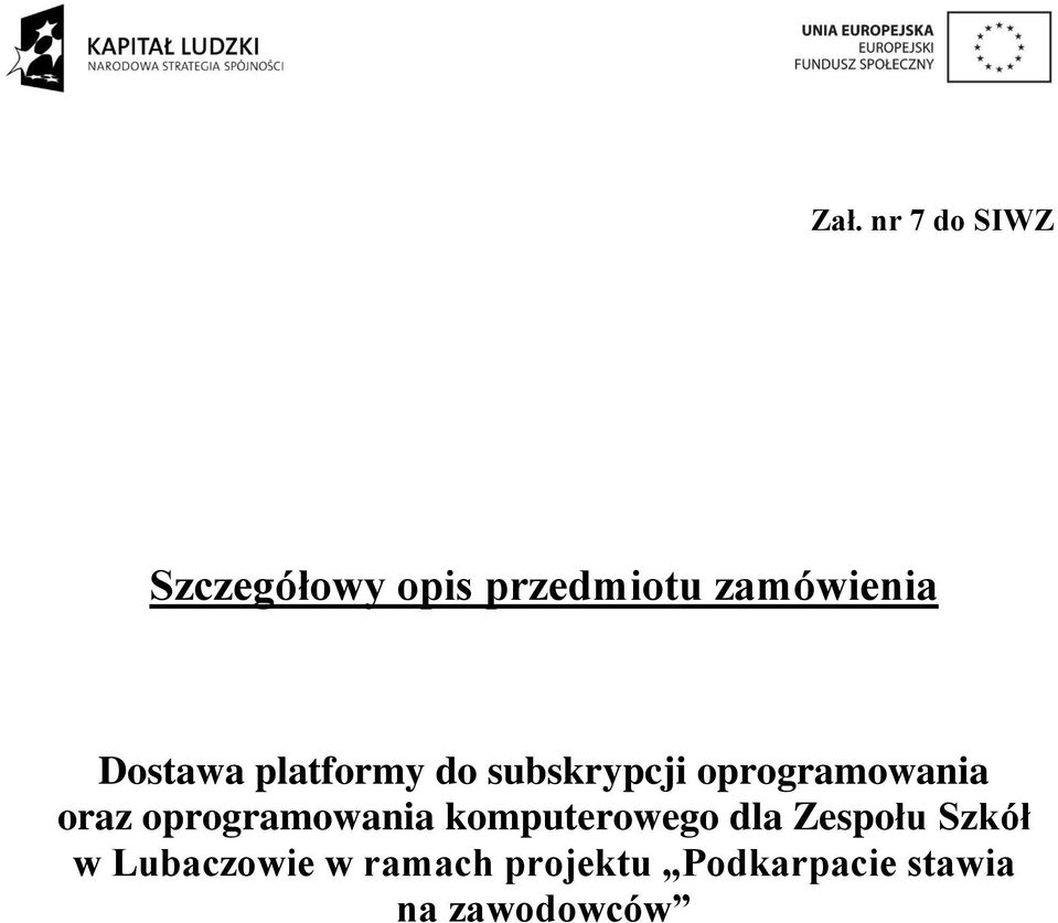 oprogramowania oraz oprogramowania komputerowego dla