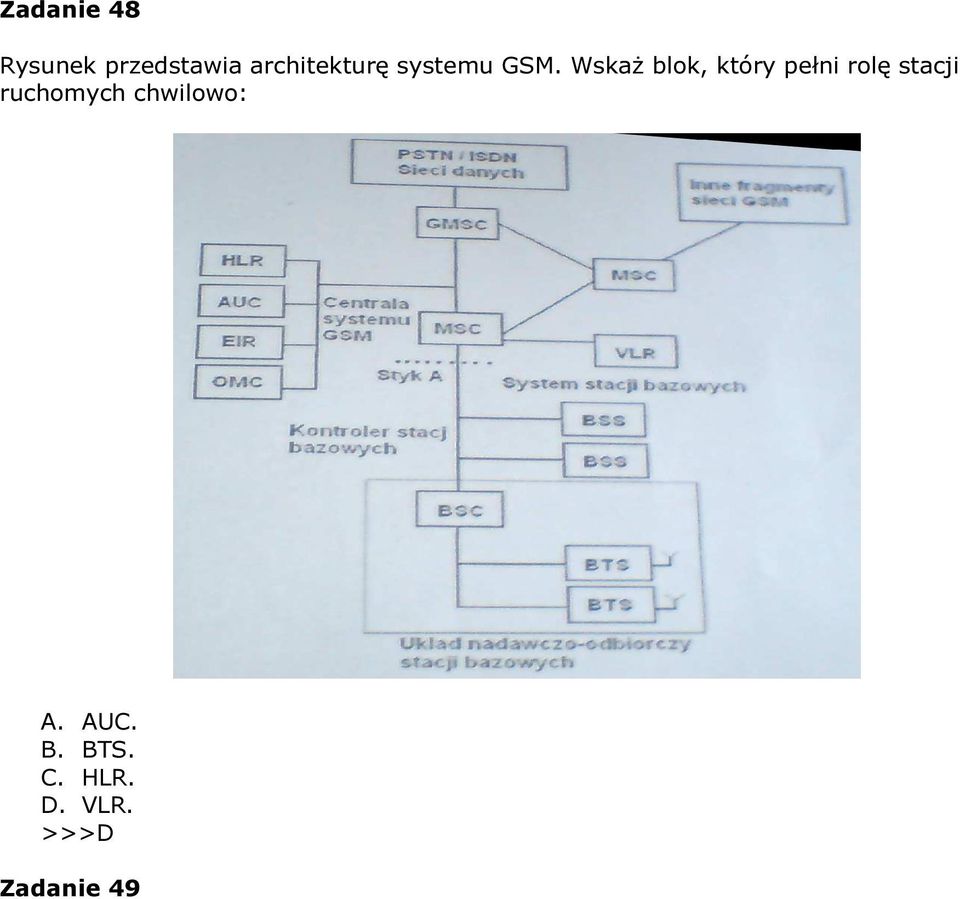 Wskaż blok, który pełni rolę stacji