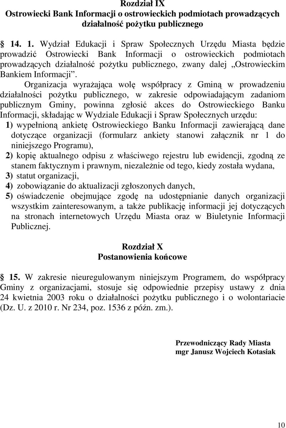 Bankiem Informacji.