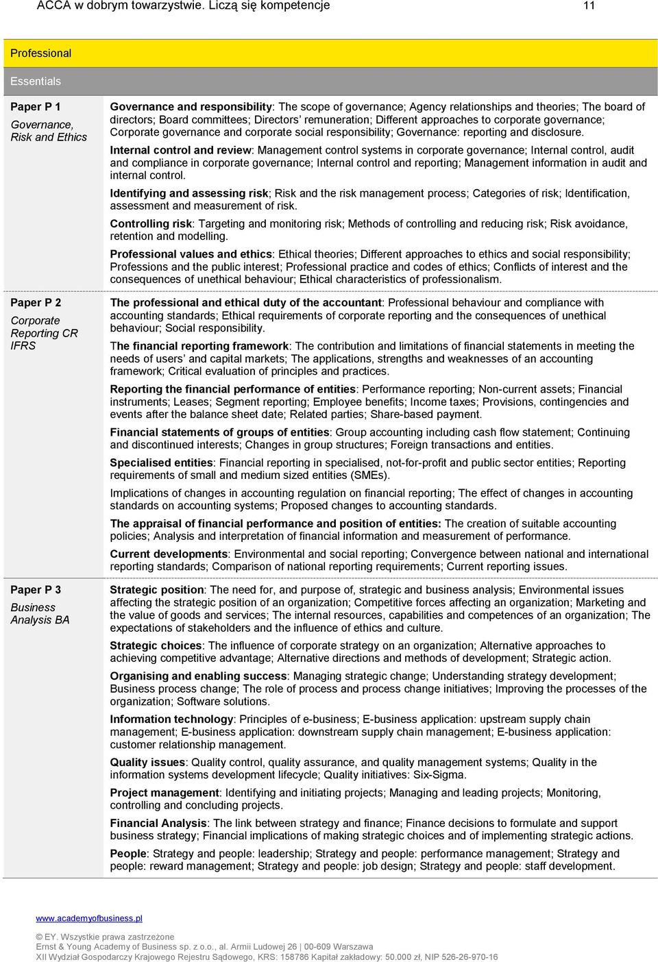 governance; Agency relationships and theories; The board of directors; Board committees; Directors remuneration; Different approaches to corporate governance; Corporate governance and corporate