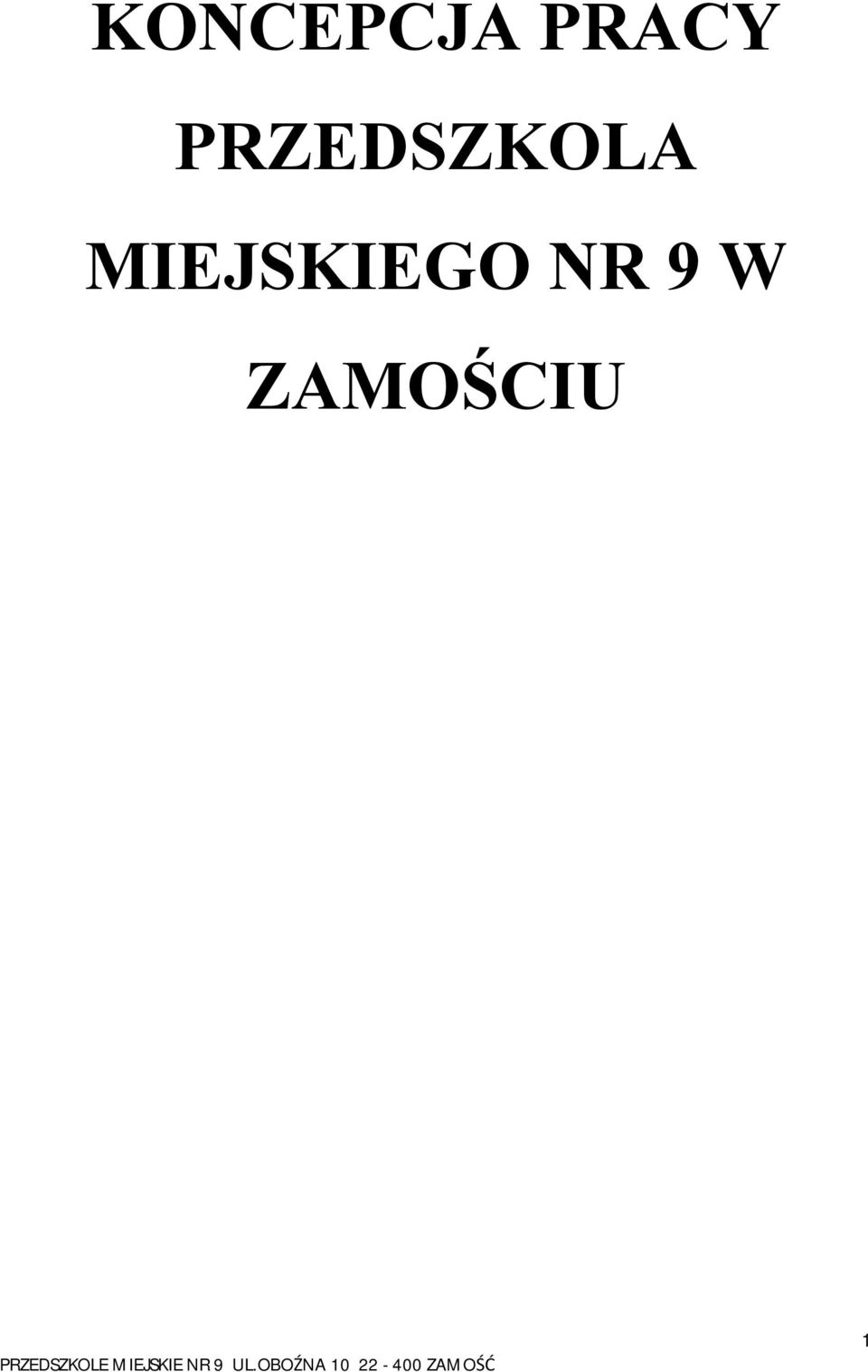 PRZEDSZKOLA