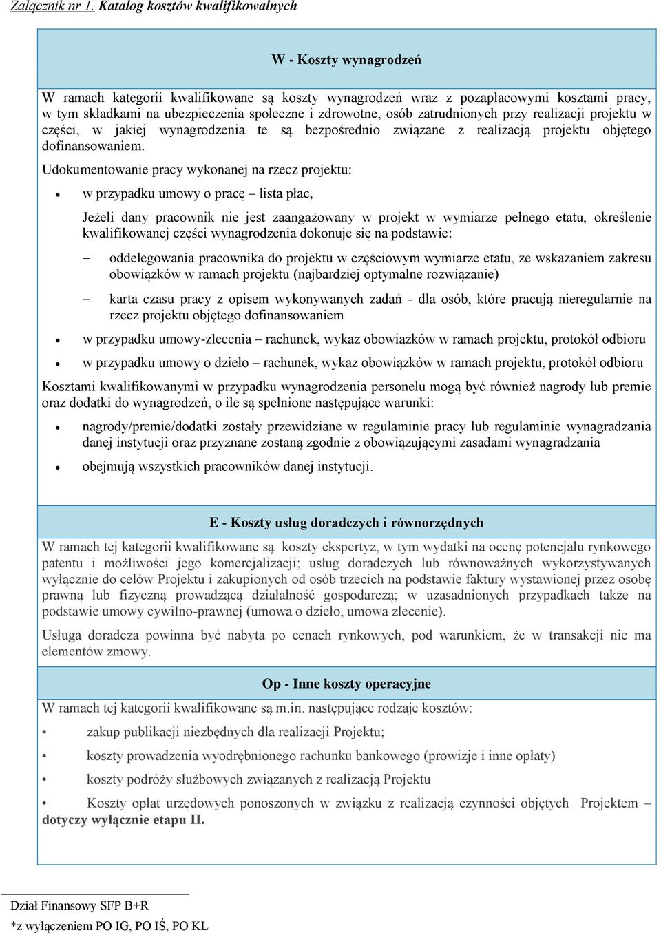 zdrowotne, osób zatrudnionych przy realizacji projektu w części, w jakiej wynagrodzenia te są bezpośrednio związane z realizacją projektu objętego dofinansowaniem.