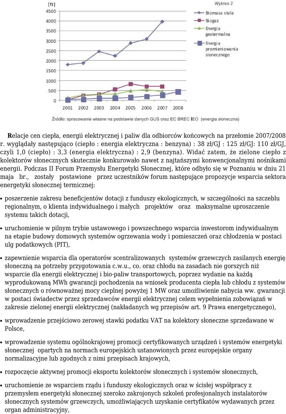 Widać zatem, że zielone ciepło z kolektorów słonecznych skutecznie konkurowało nawet z najtańszymi konwencjonalnymi nośnikami energii.