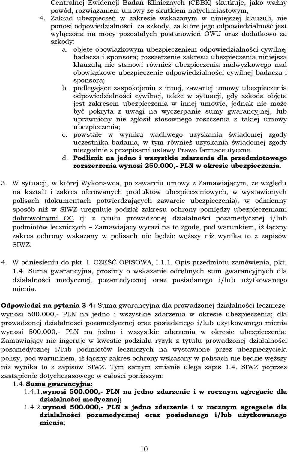 za szkody: a.
