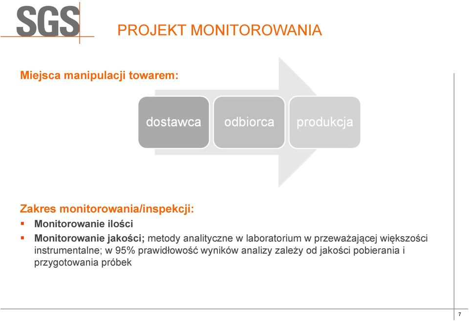 metody analityczne w laboratorium w przeważającej większości