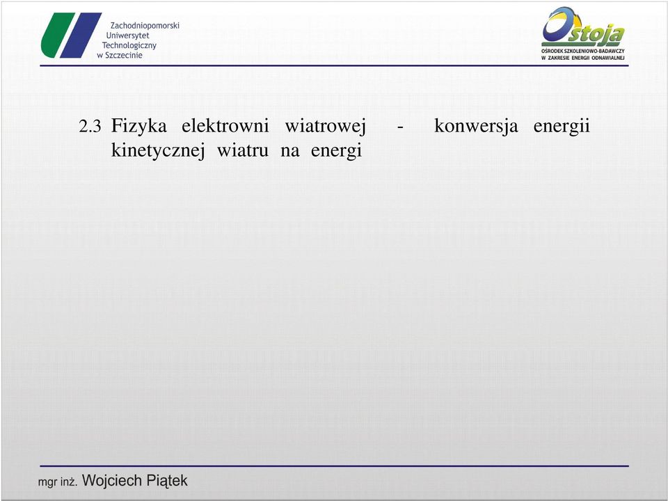 kinetycznej wiatru na energi