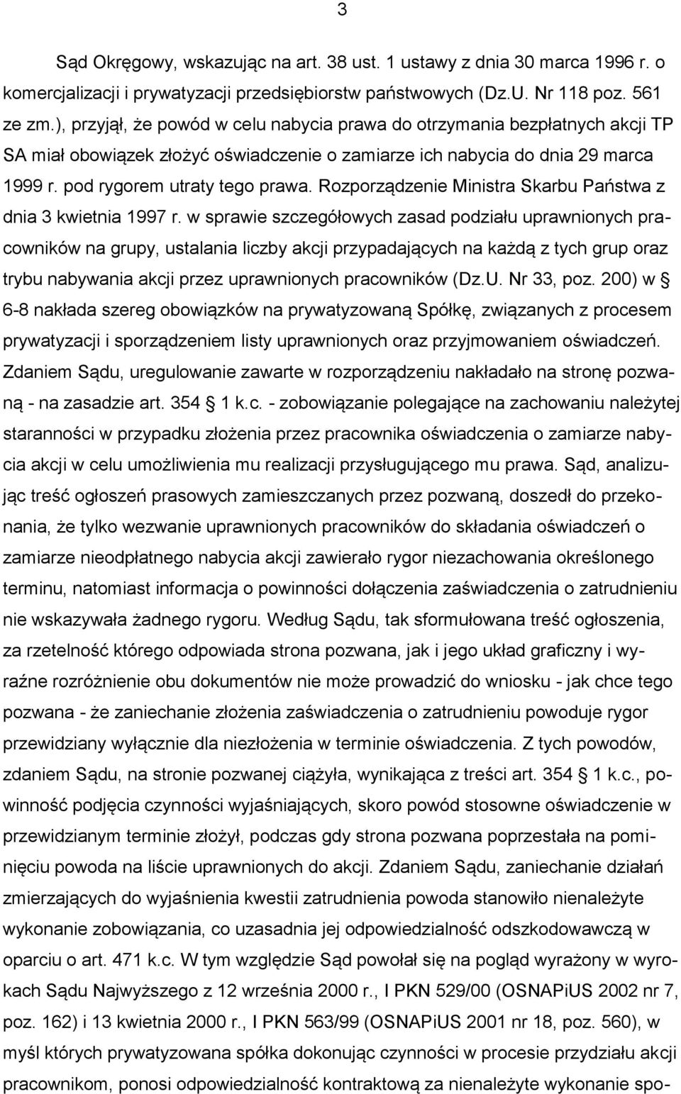 Rozporządzenie Ministra Skarbu Państwa z dnia 3 kwietnia 1997 r.