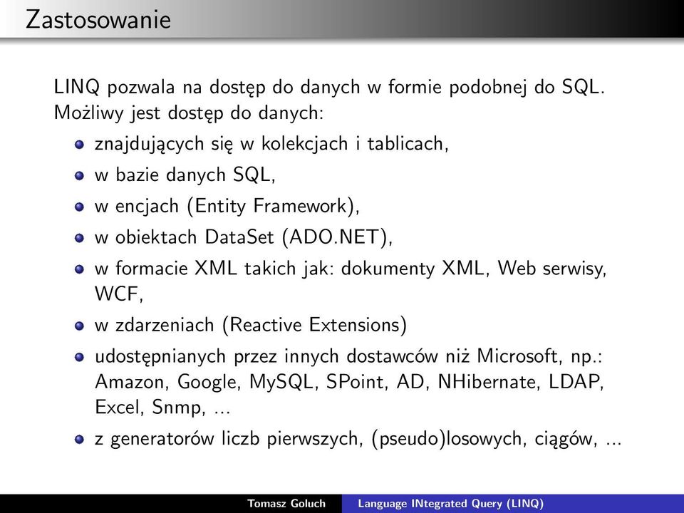 obiektach DataSet (ADO.