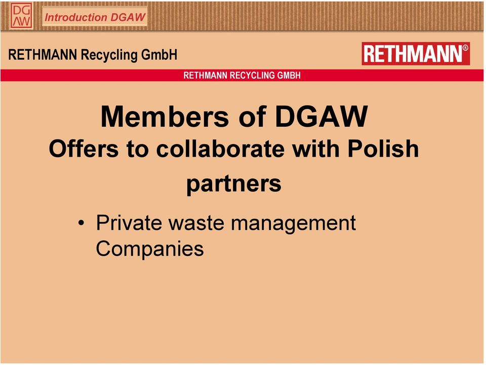 RECYCLING GMBH