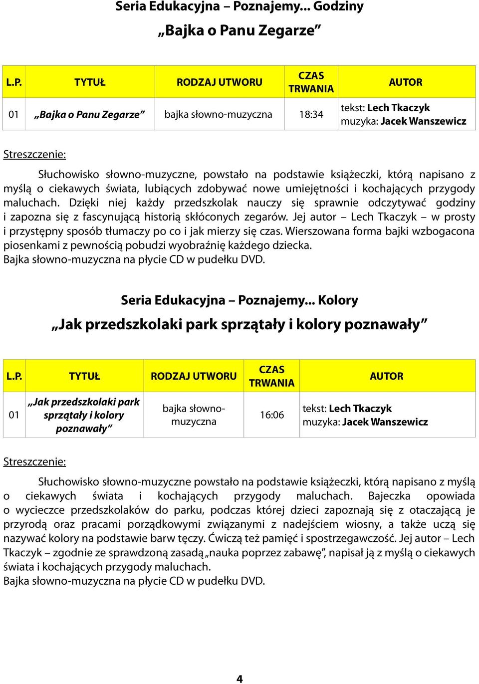 umiejętności i kochających przygody maluchach. Dzięki niej każdy przedszkolak nauczy się sprawnie odczytywać godziny i zapozna się z fascynującą historią skłóconych zegarów.