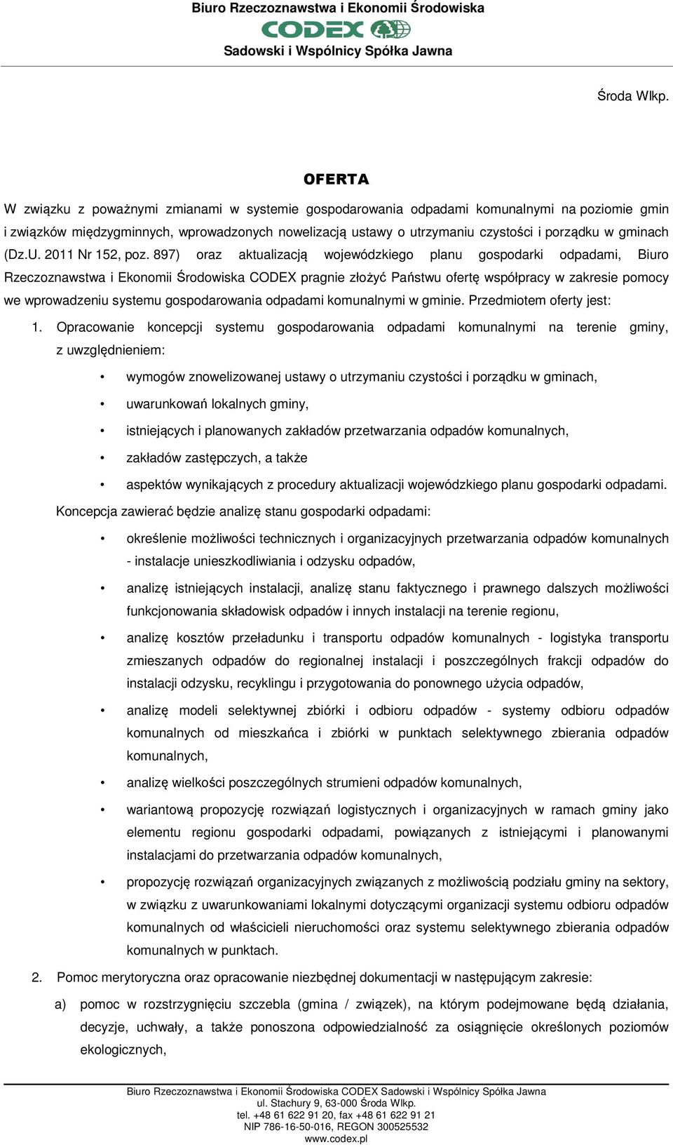 gminach (Dz.U. 2011 Nr 152, poz.
