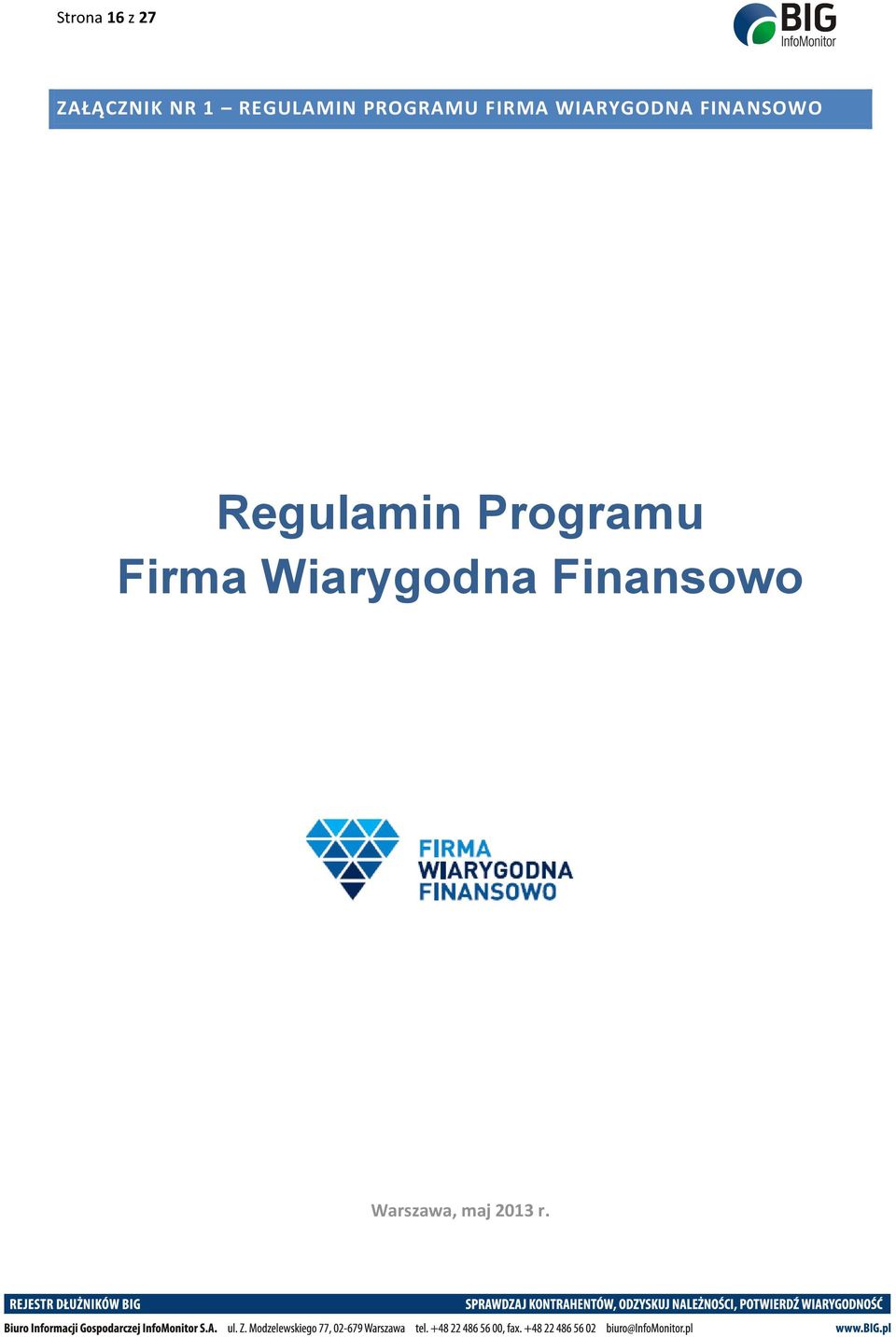FINANSOWO Regulamin Programu Firma