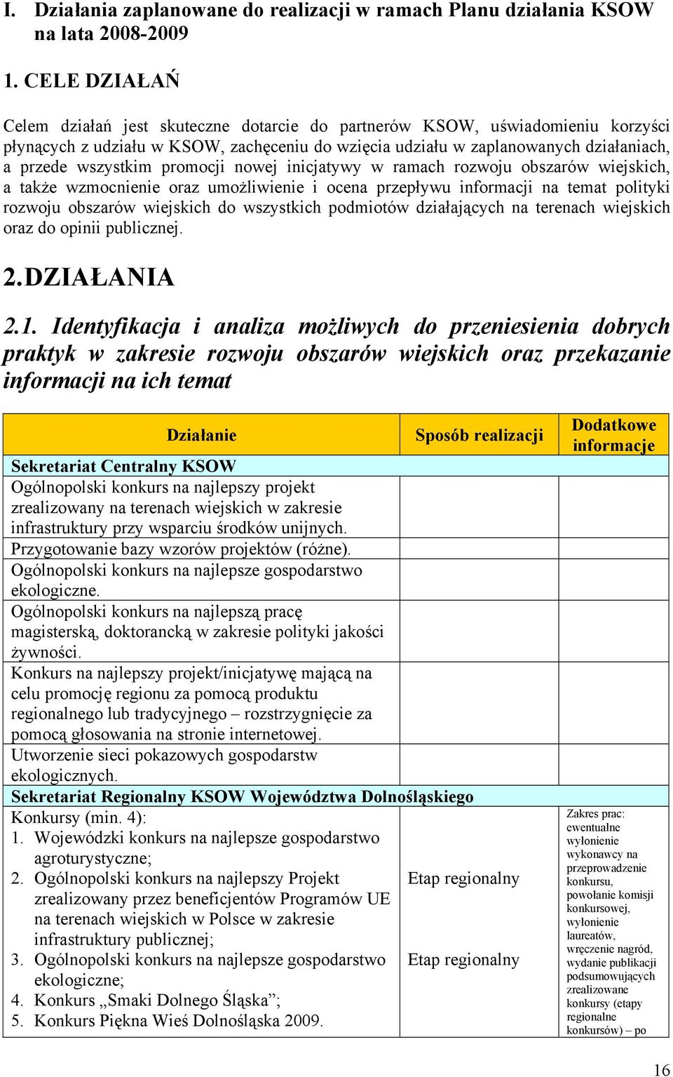 promocji nowej inicjatywy w ramach rozwoju obszarów wiejskich, a także wzmocnienie oraz umożliwienie i ocena przepływu informacji na temat polityki rozwoju obszarów wiejskich do wszystkich podmiotów