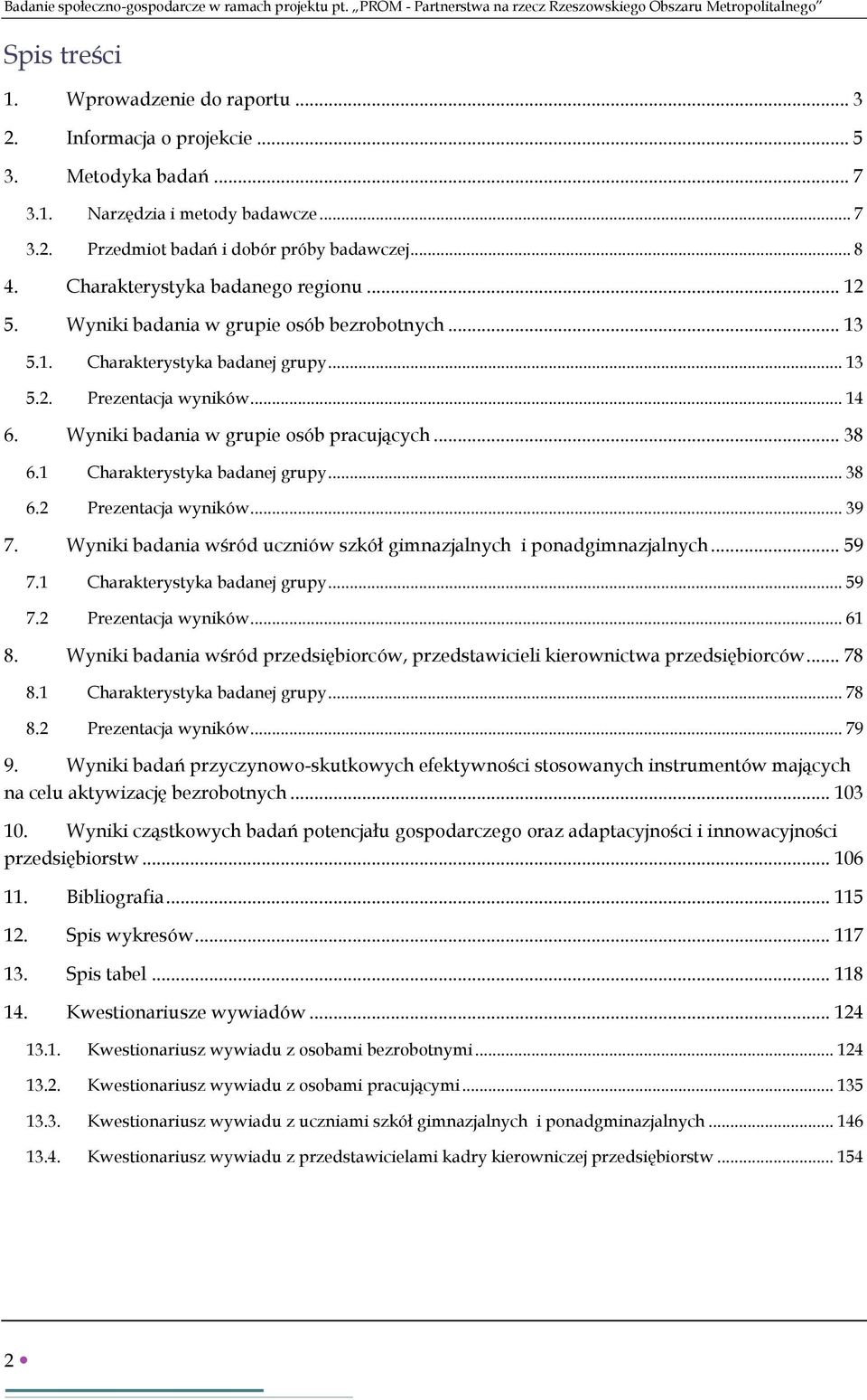 .. 13 5.1. Charakterystyka badanej grupy... 13 5.2. Prezentacja wyników... 14 6. Wyniki badania w grupie osób pracujących... 38 6.1 Charakterystyka badanej grupy... 38 6.2 Prezentacja wyników... 39 7.