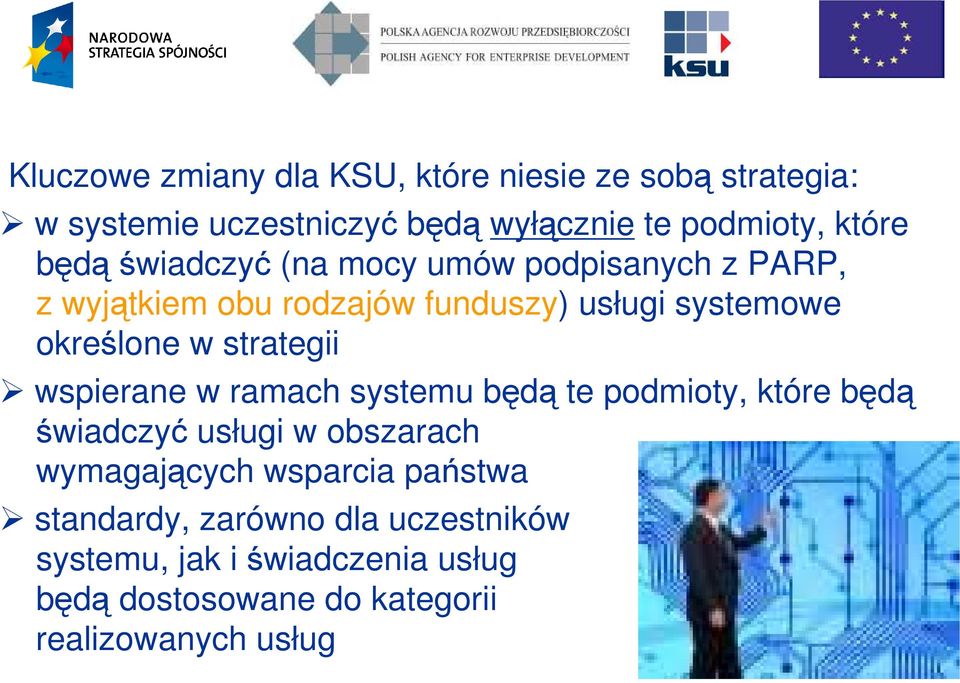 strategii wspierane w ramach systemu będą te podmioty, które będą świadczyć usługi w obszarach wymagających wsparcia