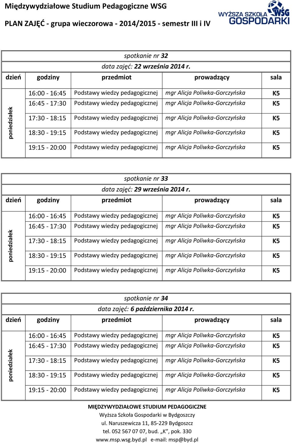 spotkanie nr 33 data zajęć: 29 