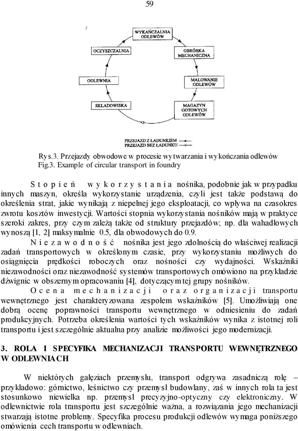 Example of circular transport in foundry S t o p i e ń w y k o r z y s t a n i a nośnika, podobnie jak w przypadku innych maszyn, określa wykorzystanie urządzenia, czyli jest także podstawą do