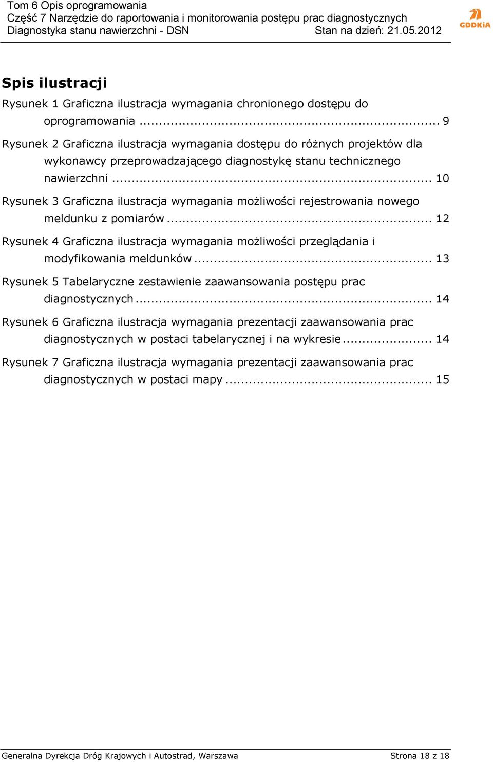 .. 10 Rysunek 3 Graficzna ilustracja wymagania możliwości rejestrowania nowego meldunku z pomiarów... 12 Rysunek 4 Graficzna ilustracja wymagania możliwości przeglądania i modyfikowania meldunków.