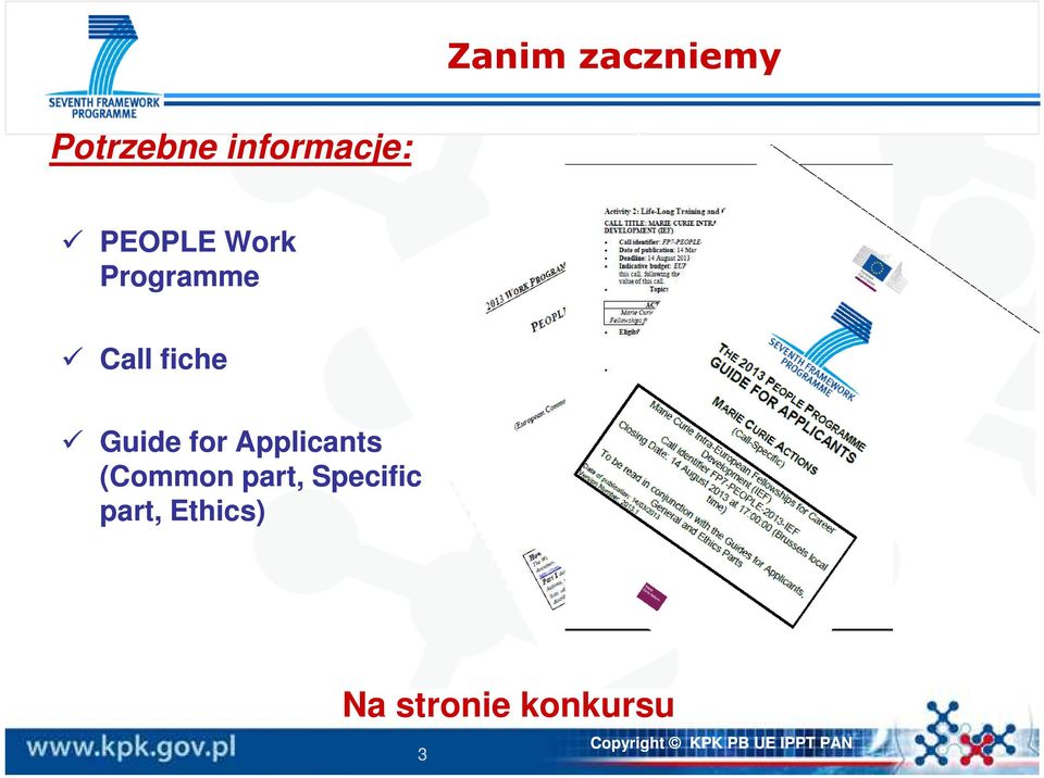 Guide for Applicants (Common part,