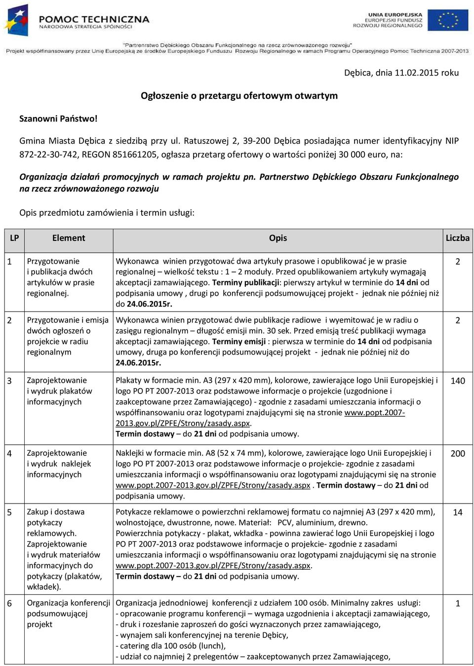 ramach projektu pn.