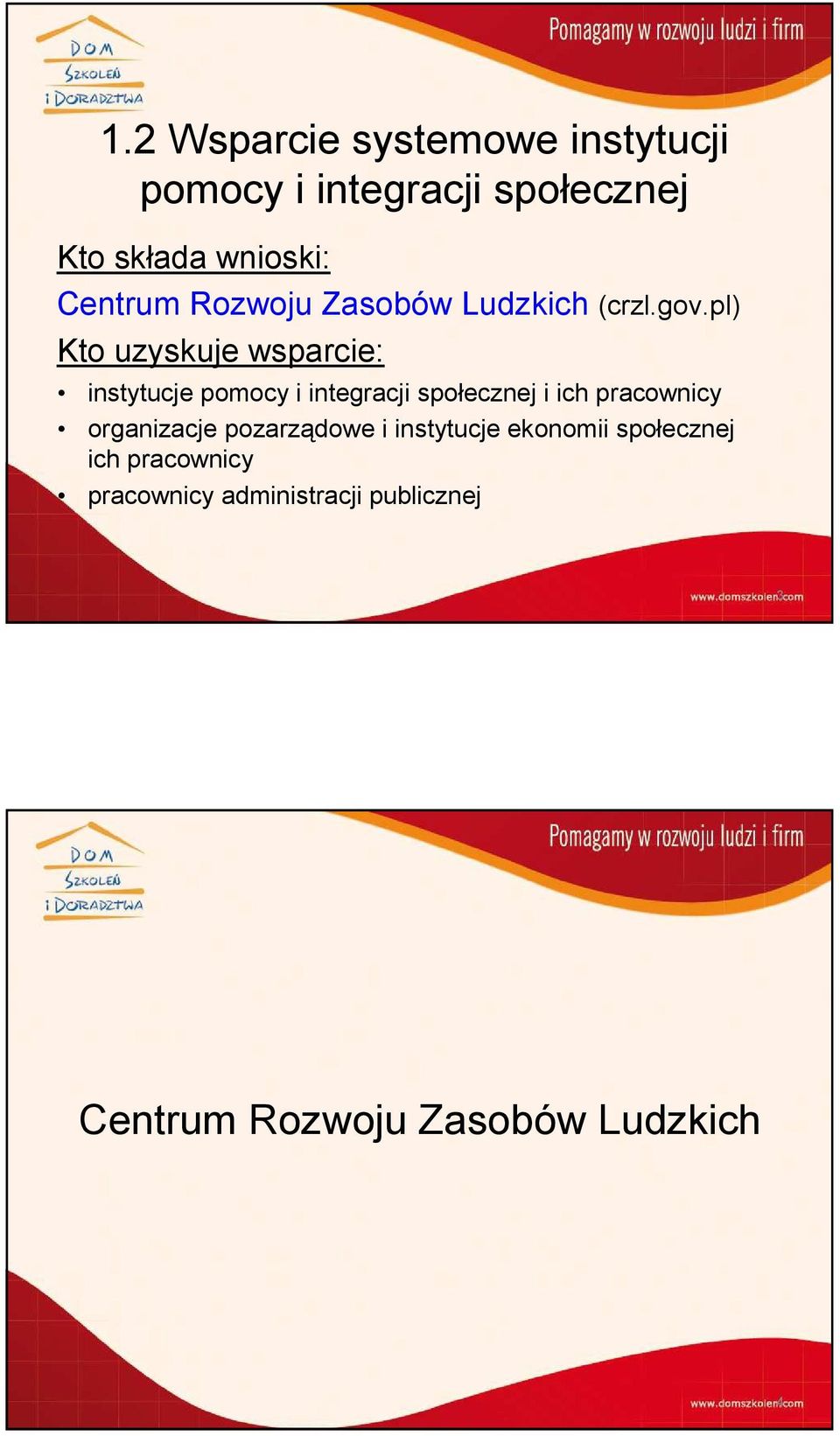 pl) Kto uzyskuje wsparcie: instytucje pomocy i integracji społecznej i ich pracownicy