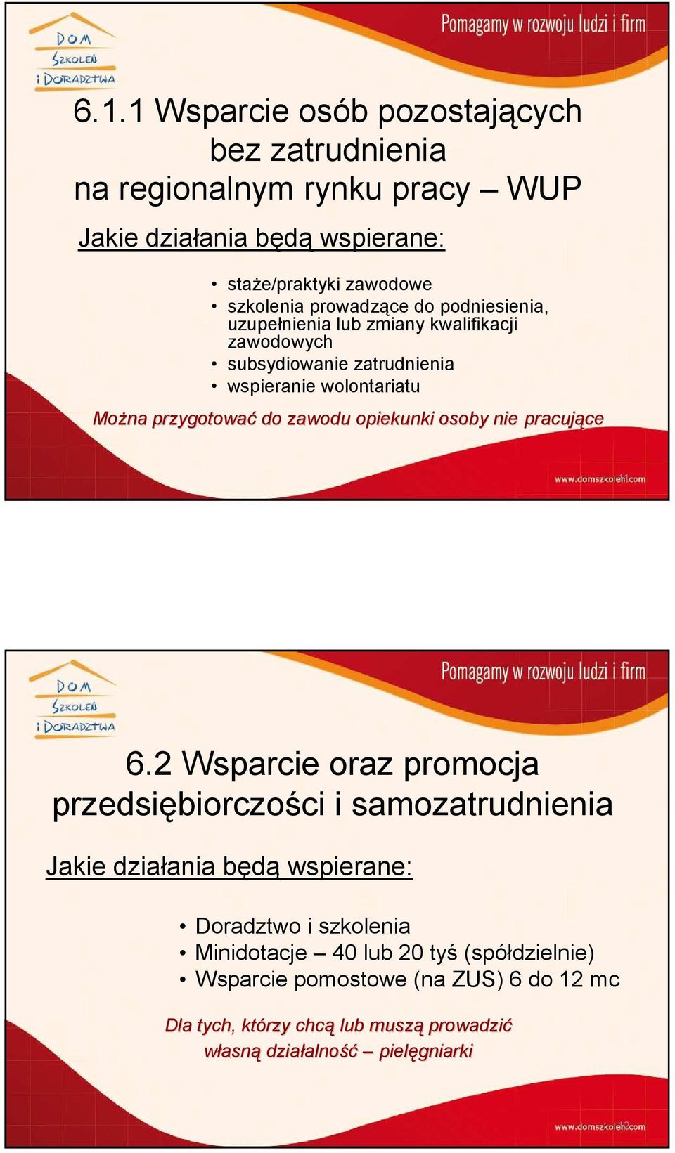 zawodu opiekunki osoby nie pracujące ce 11 6.