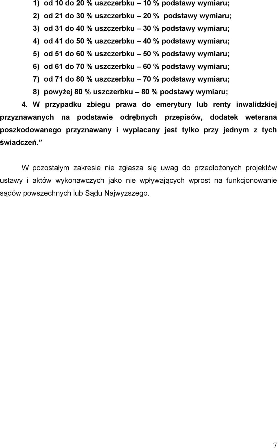 podstawy wymiaru; 4.
