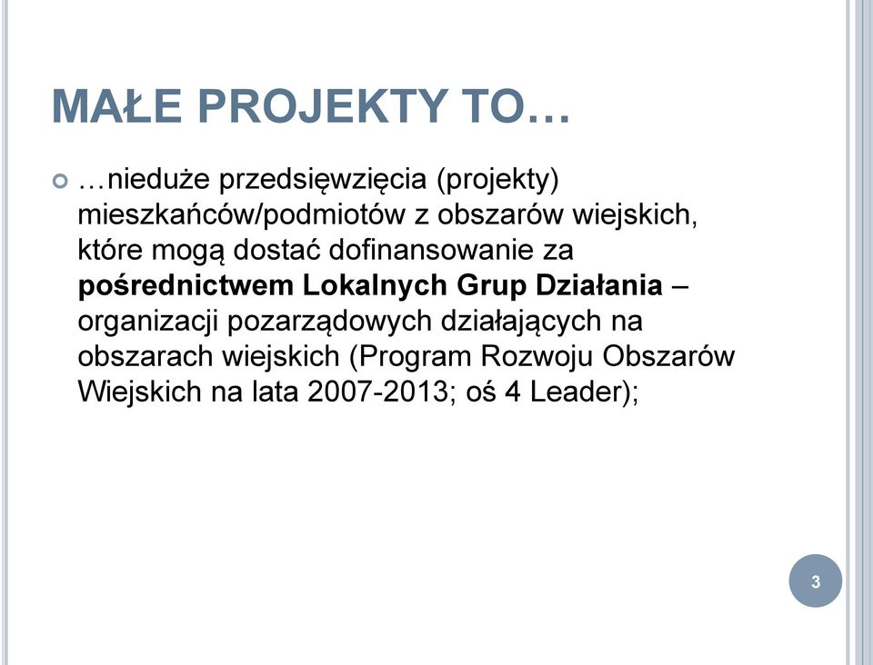 Lokalnych Grup Działania organizacji pozarządowych działających na