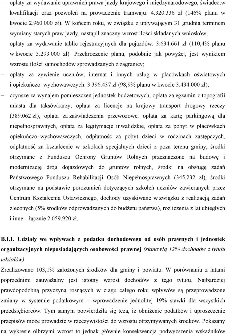 634.661 zł (110,4% planu w kwocie 3.293.000 zł).