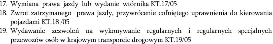 kierowania pojazdami KT.18 /05 19.