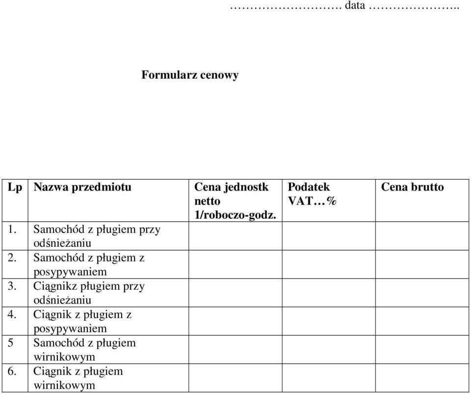 Ciągnikz pługiem przy odśnieŝaniu 4.