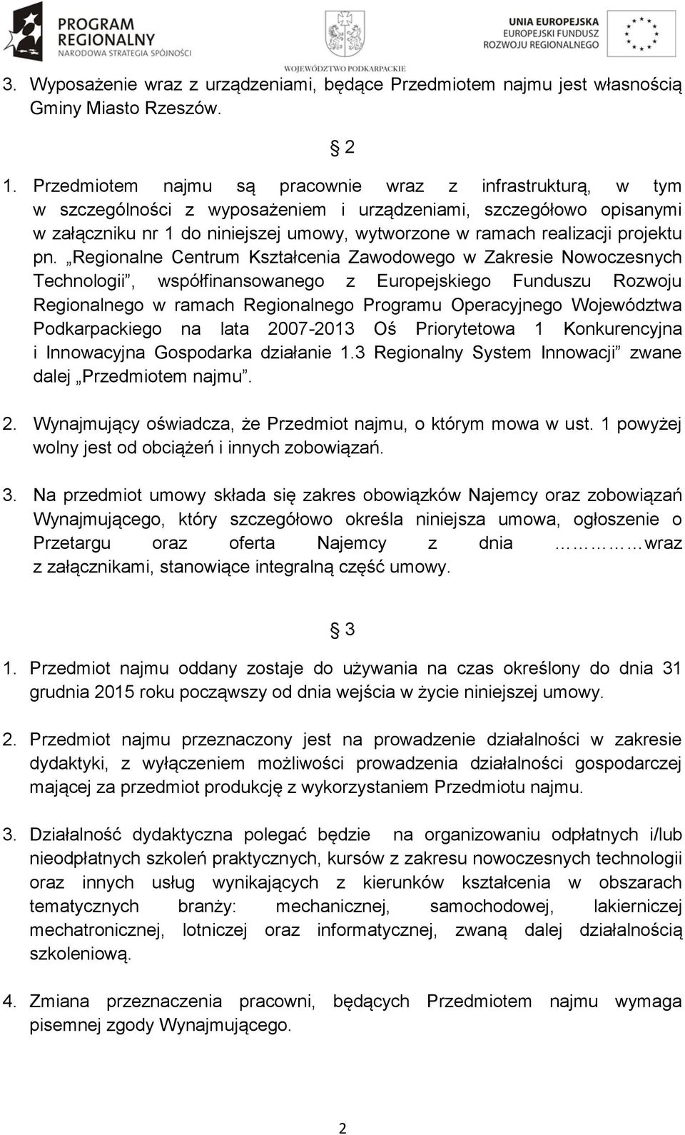 projektu pn.