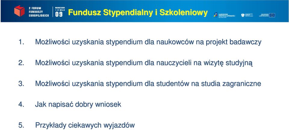 Możliwo liwości uzyskania stypendium dla nauczycieli na wizytę studyjną