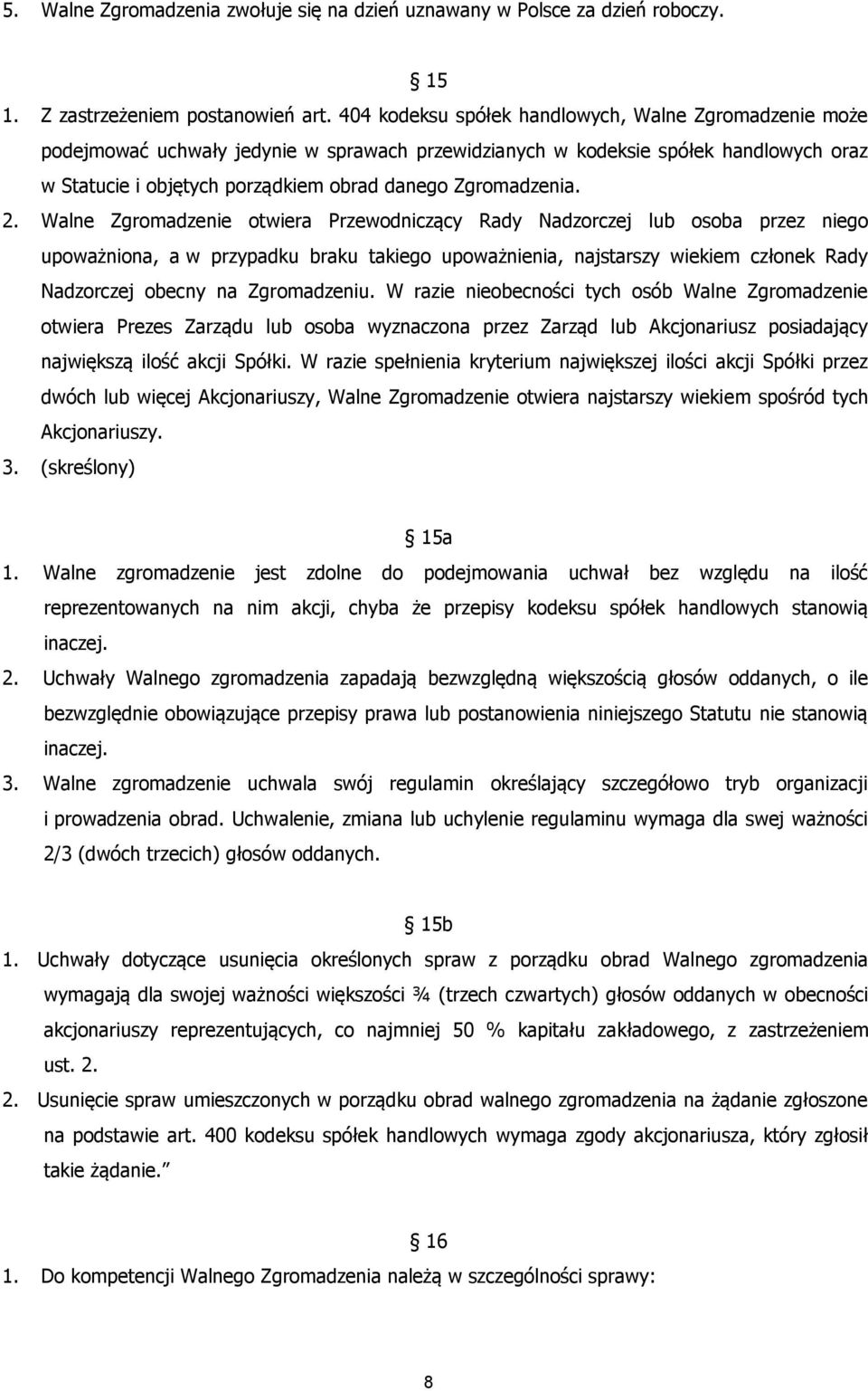 Zgromadzenia. 2.