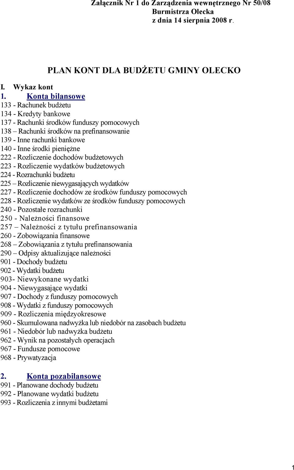 222 - Rozliczenie dochodów budżetowych 223 - Rozliczenie wydatków budżetowych 224 - Rozrachunki budżetu 225 Rozliczenie niewygasających wydatków 227 - Rozliczenie dochodów ze środków funduszy