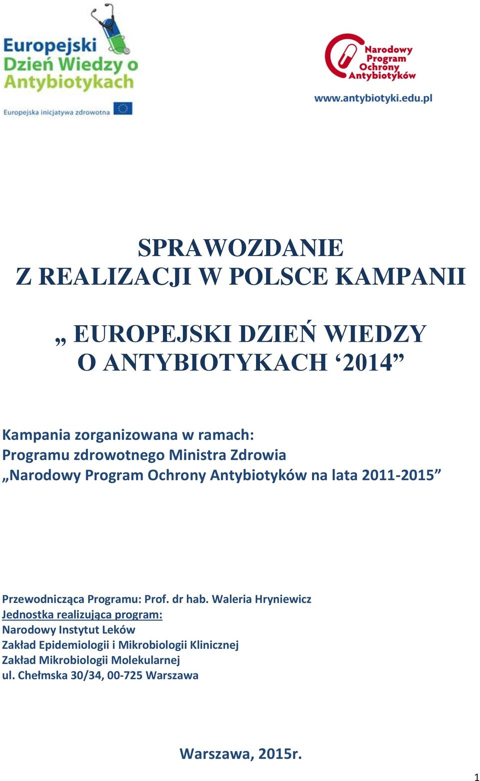 Programu: Prof. dr hab.