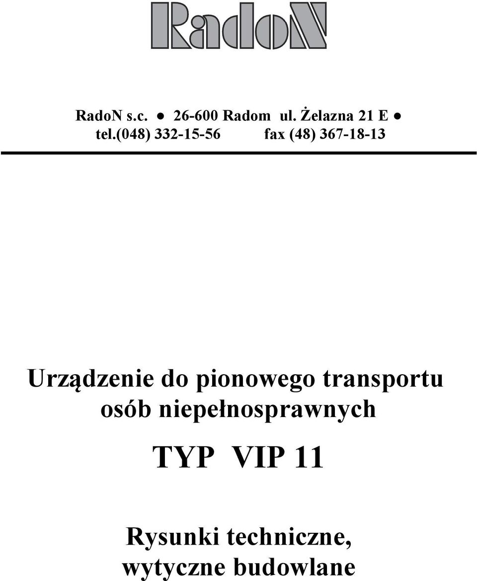 pionowego transportu osób