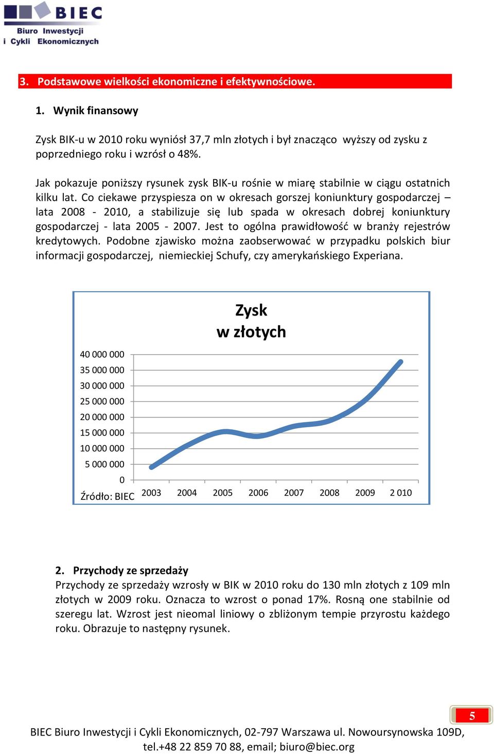 Co ciekawe przyspiesza on w okresach gorszej koniunktury gospodarczej lata 2008-2010, a stabilizuje się lub spada w okresach dobrej koniunktury gospodarczej - lata 2005-2007.