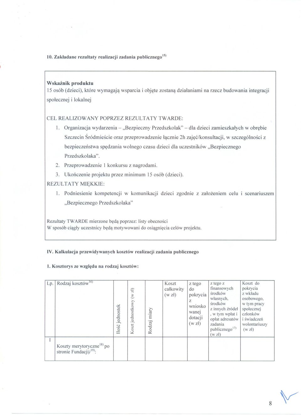 Organizacja wydarzenia - "Bezpieczny Przedszkolak" - dla dzieci zamieszkalych w obrebie Szczecin Sródmiescie oraz przeprowadzenie lacznie 2h zajec/konsultacji, w szczególnosci z bezpieczenstwa