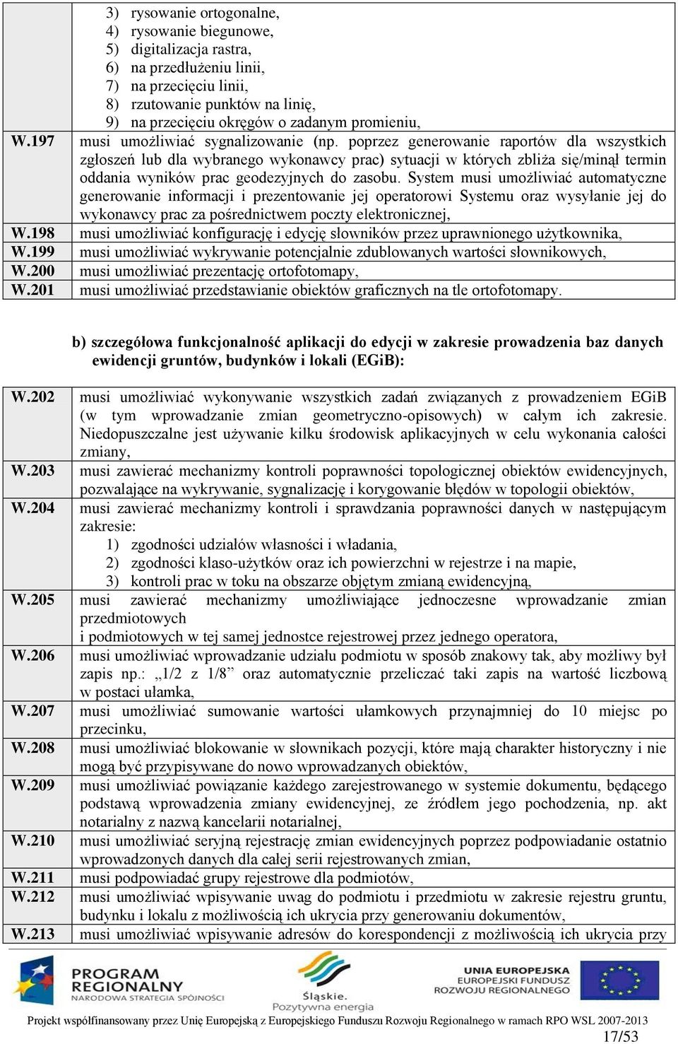 poprzez generowanie raportów dla wszystkich zgłoszeń lub dla wybranego wykonawcy prac) sytuacji w których zbliża się/minął termin oddania wyników prac geodezyjnych do zasobu.
